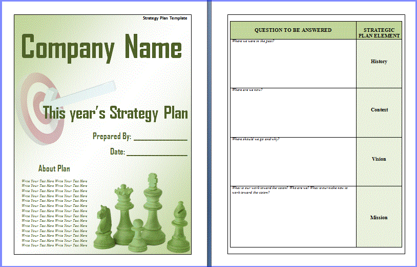 How to write a strategic plan template